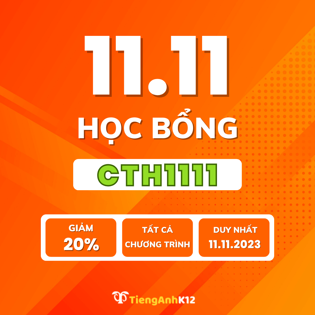 Học bổng CTH1111 giảm 20%